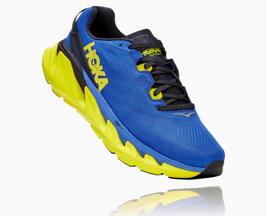 Tenis Hoka One One Masculino Azuis/Verdes - Elevon 2 - 501-VJEXUB